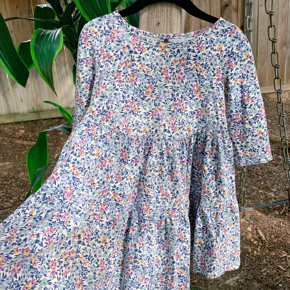 Old Navy Blue Floral Swing Dress size 4T